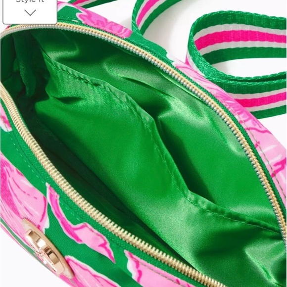 Lilly Pulitzer Jeanie Belt Bag, pink floral NEW - Picture 6 of 6